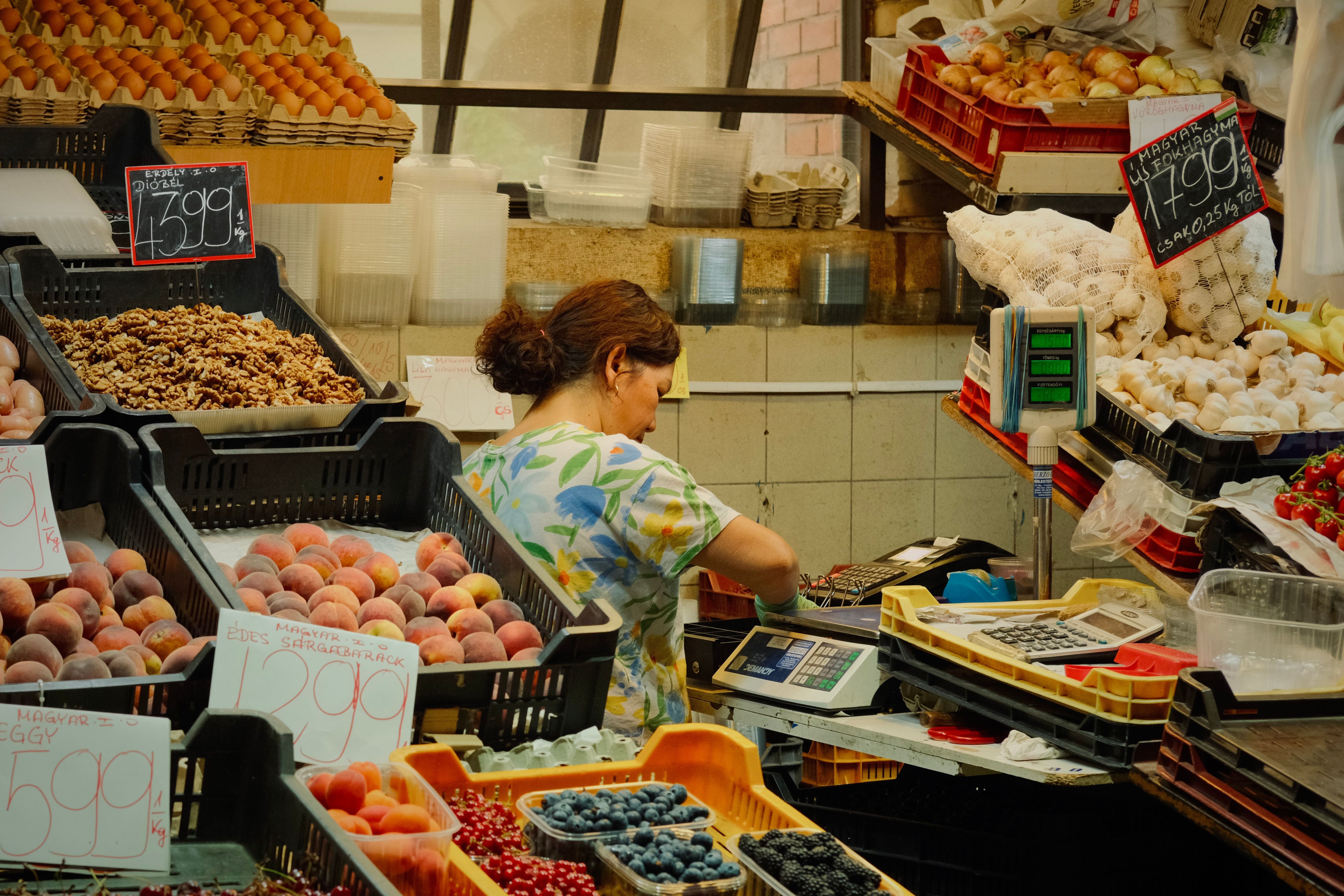 Delicious Lángos, a traditional Hungarian fried dough, served at a market stall in Budapest