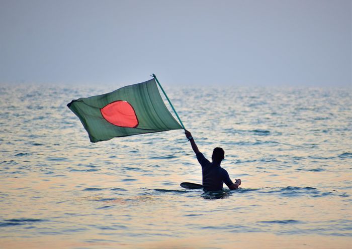 Patriotic display at Cox’s Bazar beach