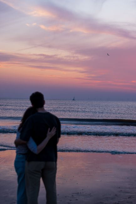 Sunset on the Lake Michigan Shore things to do in michigan for couples