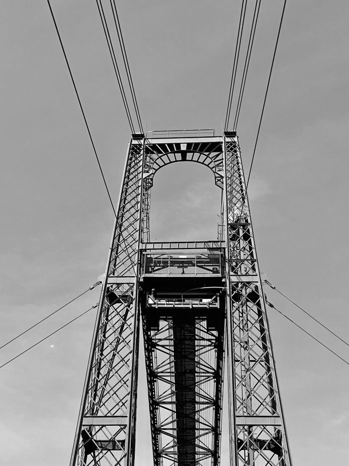 Puente Bizkaia, que une Portugalete y Getxo sobre la ría