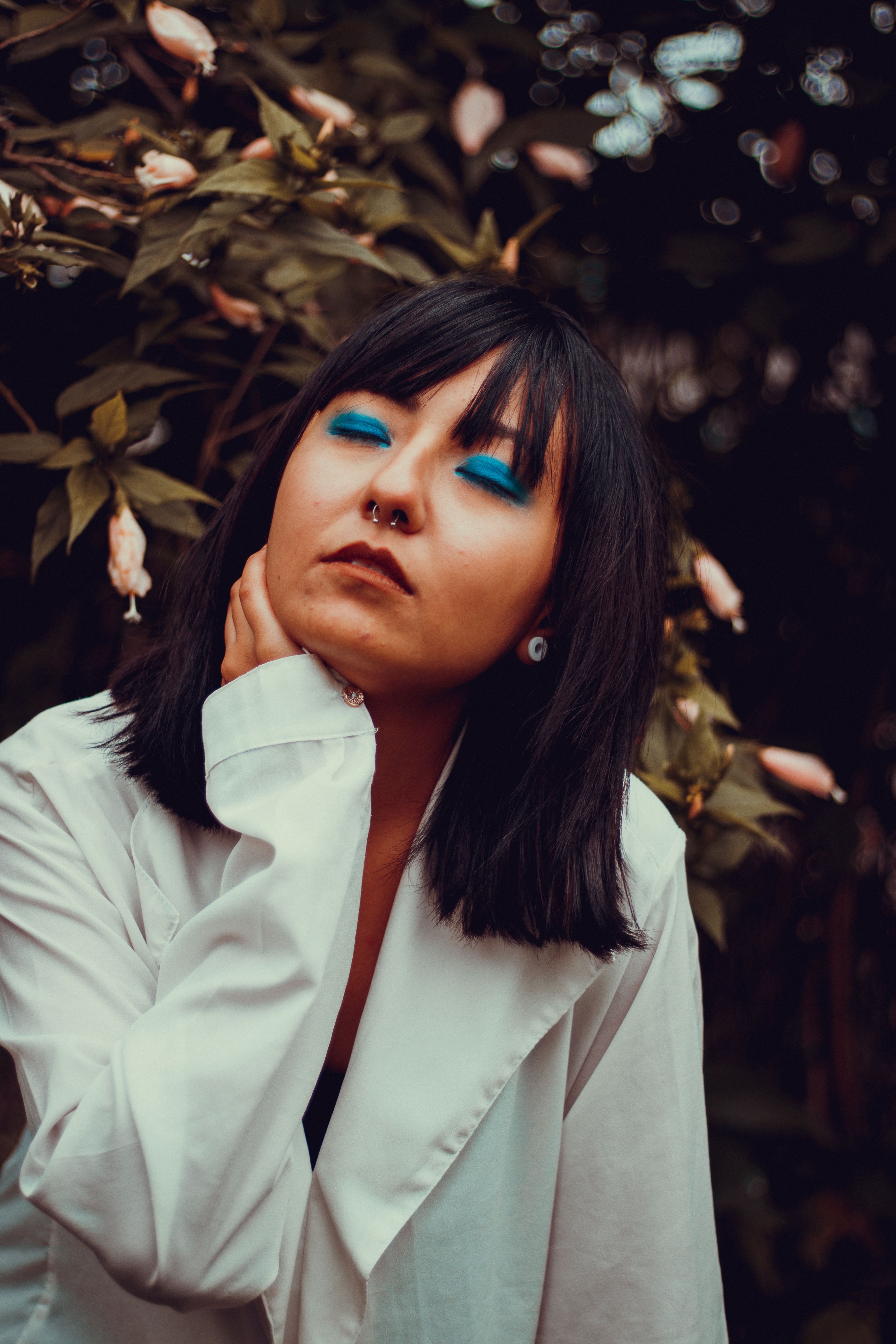 Woman in White Long Sleeve Shirt · Free Stock Photo