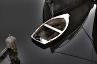 White Canoe over Calm Water