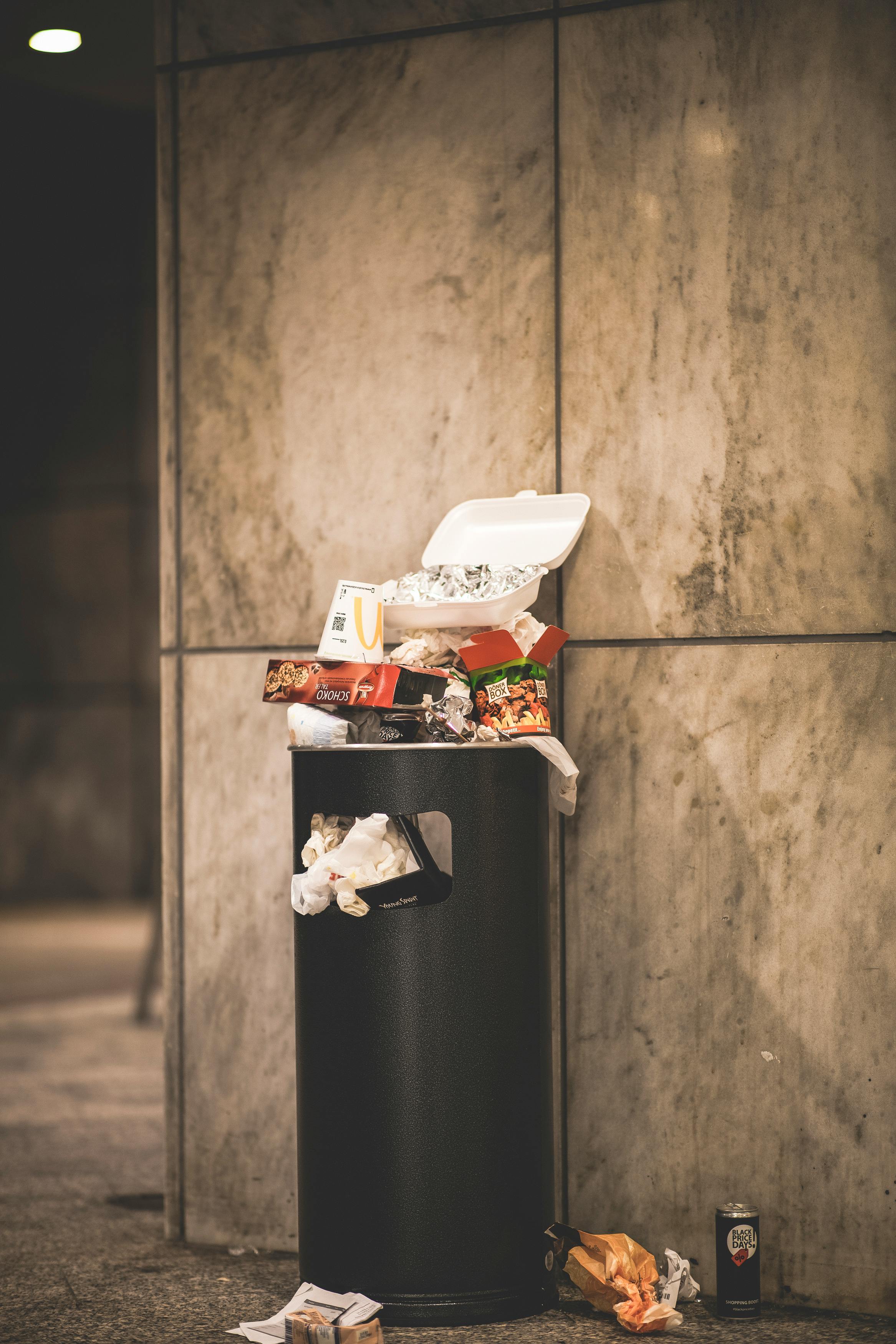 HD wallpaper: closed trash bin with lid on floor, garbage can, waste,  dustbin | Wallpaper Flare