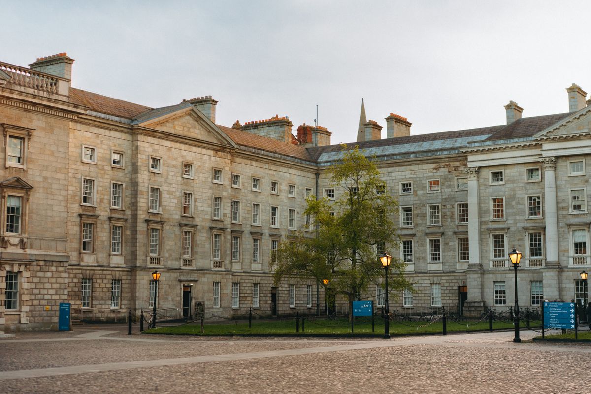 Trinity College Dublin's historic building, one of Ireland's best-known universities