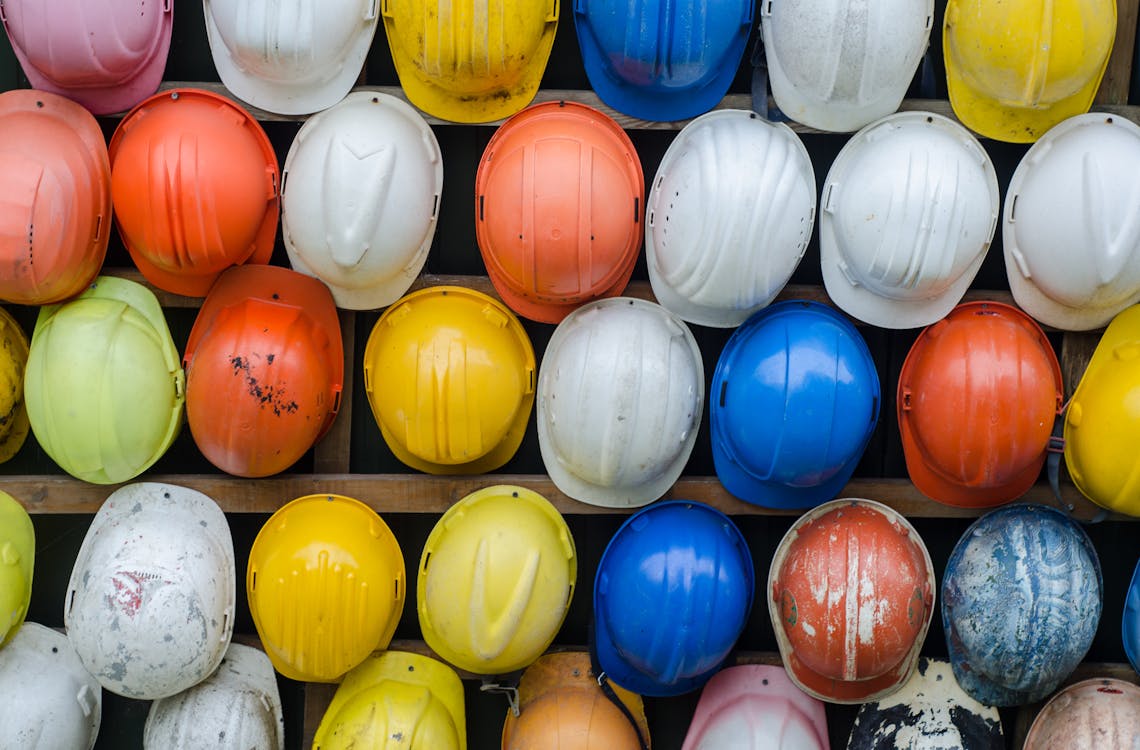 Free Collection of Construction Safety Helmet Stock Photo