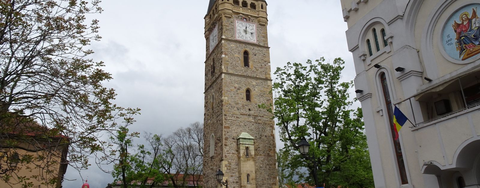 Explore the iconic clock tower and architecture in the heart of Baia Mare, Romania.