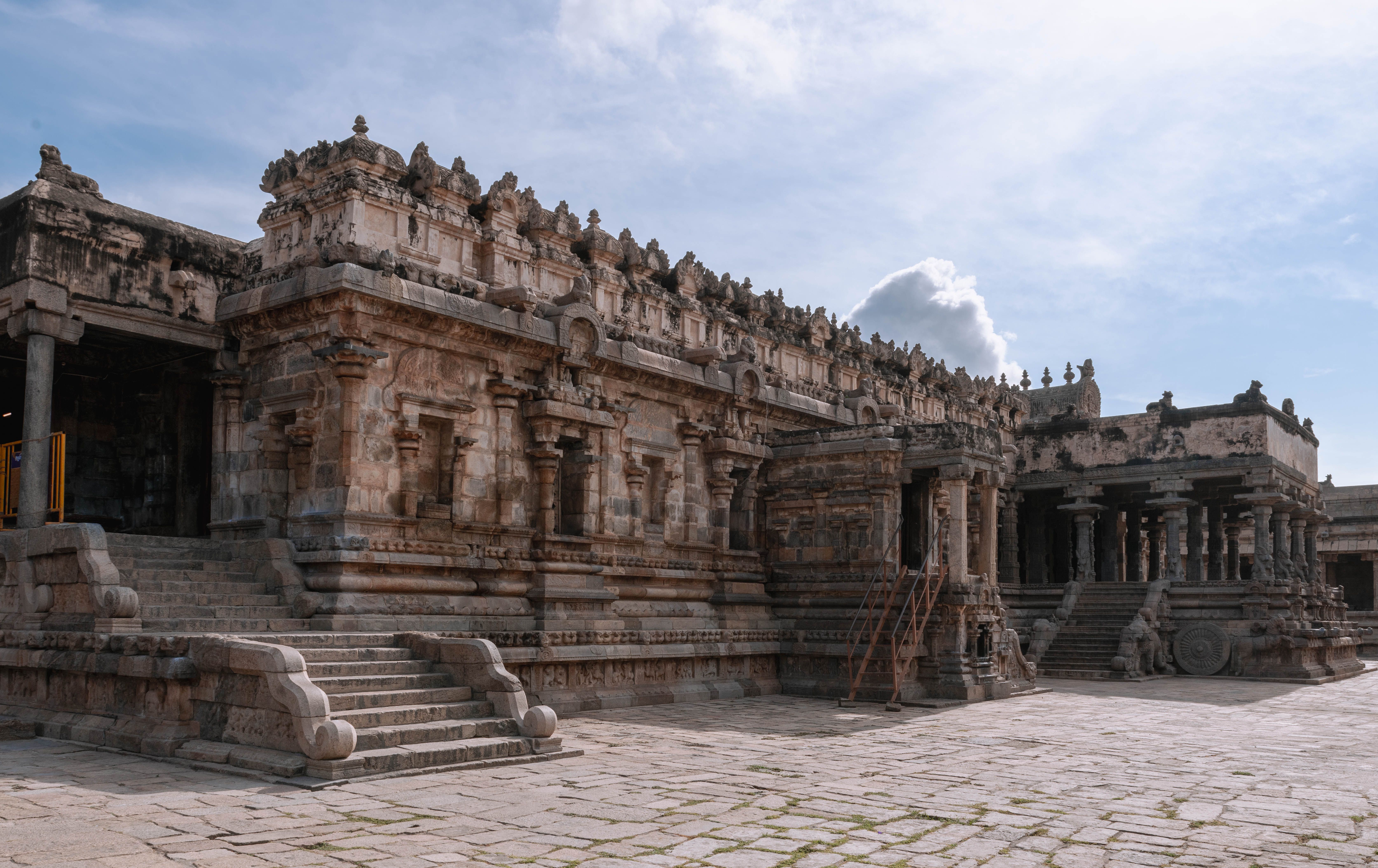Temple entrance in soft morning light
