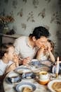 Family Sitting at Table