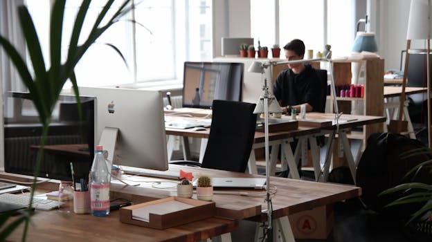 Free stock photo of man, person, desk, office