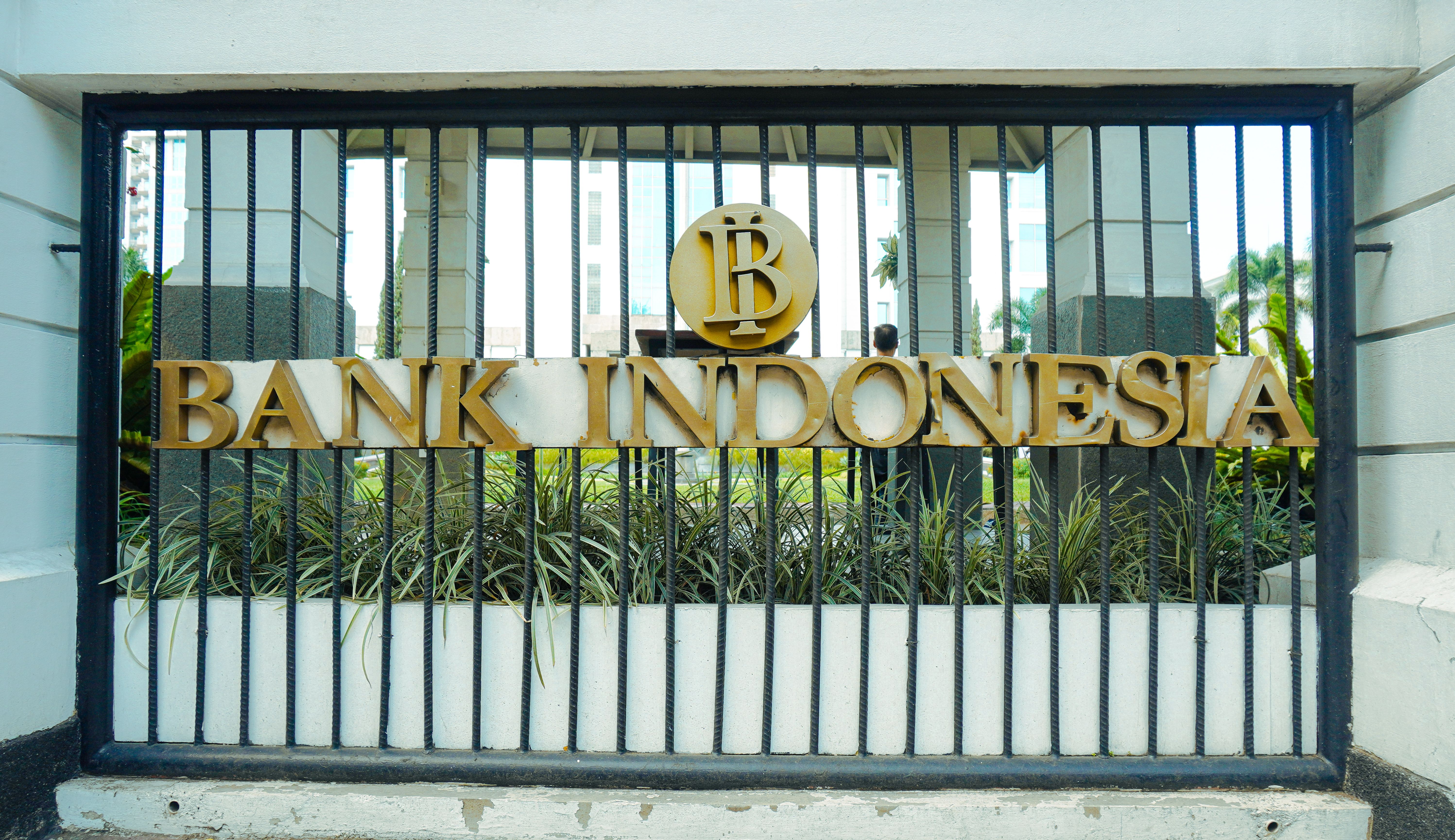 Bank Indonesia Sign in Bandung, Indonesia