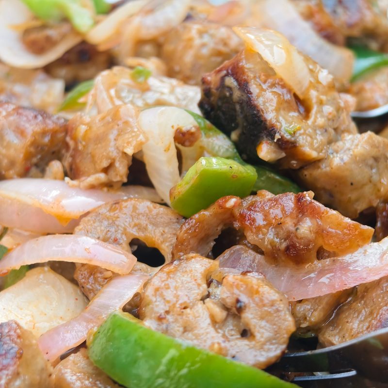 Baked Penne with Sausage, Peppers and Onions