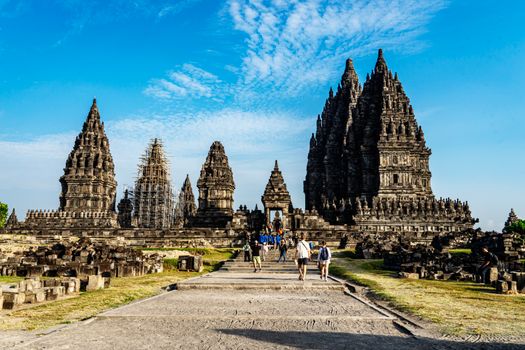 Prambanan temple with historian — Yogyakarta