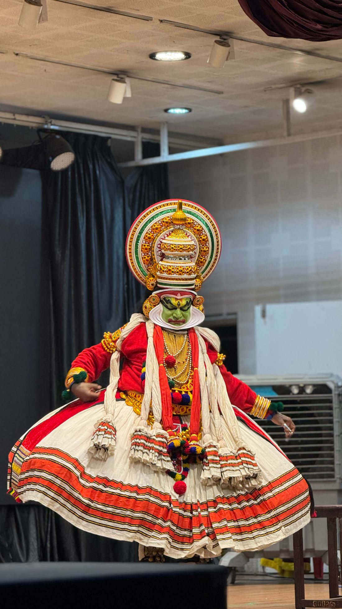 A costumed performer