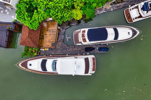 Two White and Brown Boat on Water