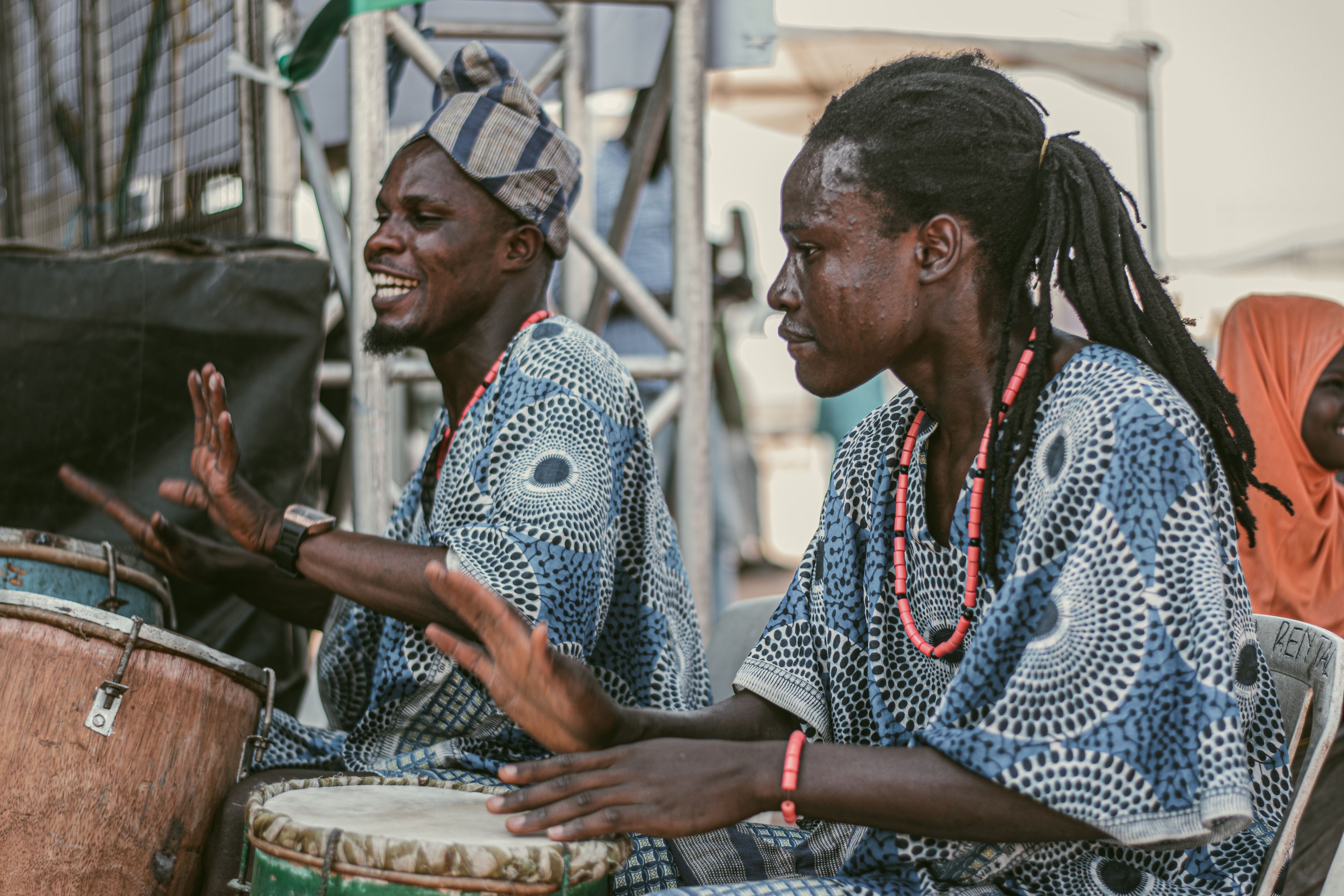 Traditional musicians performing at a festival in Ilorin, Nigeria