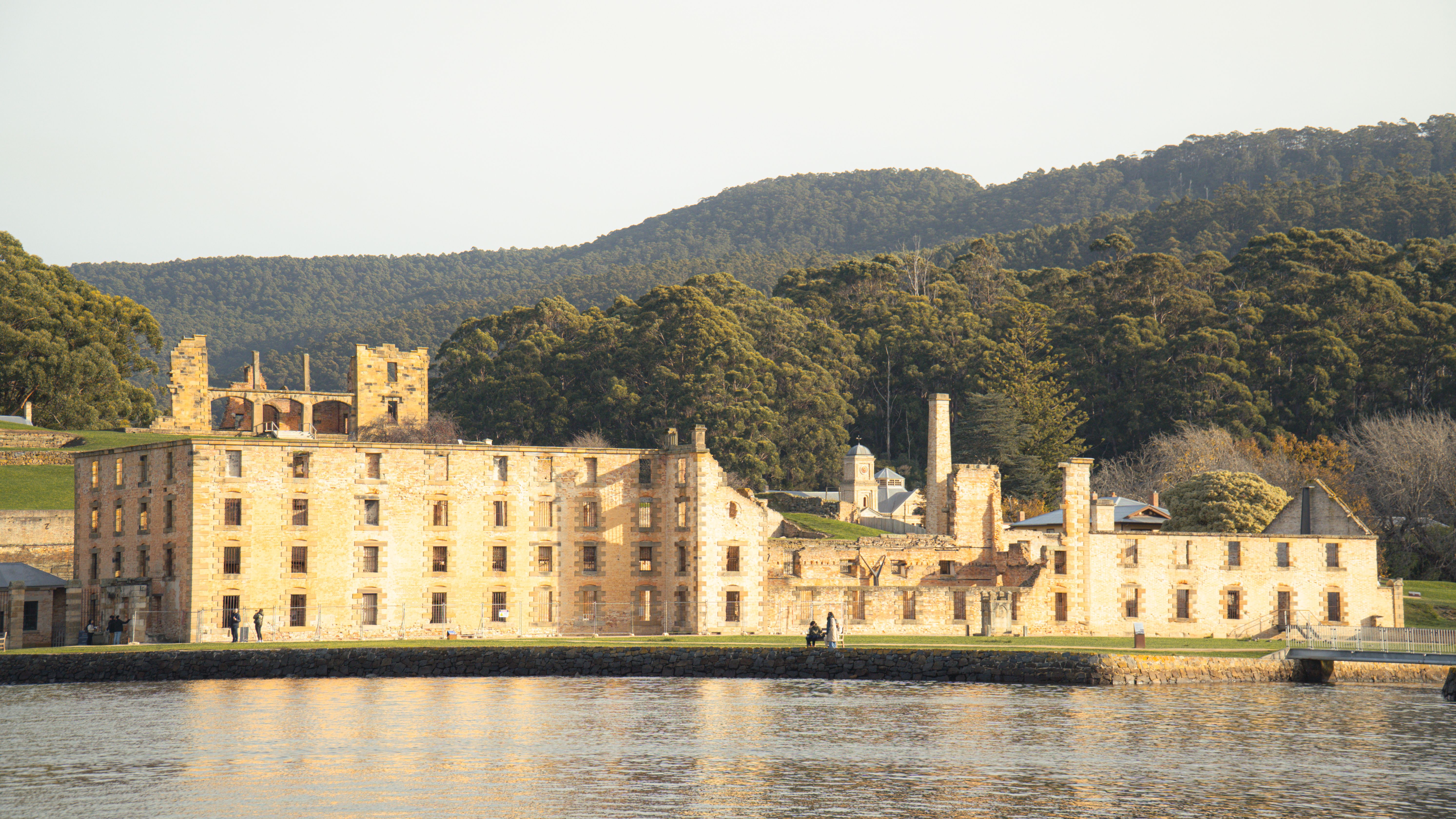 Beautiful view of the historic Port Arthur penal settlement in Tasmania, Australia.