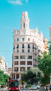 Stunning historic building in Canet d'en Berenguer, Valencia, under a clear blue sky.