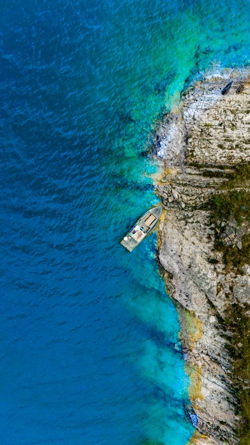 Aerial View of Boats Docked on Turkish Coastline · Free Stock Photo