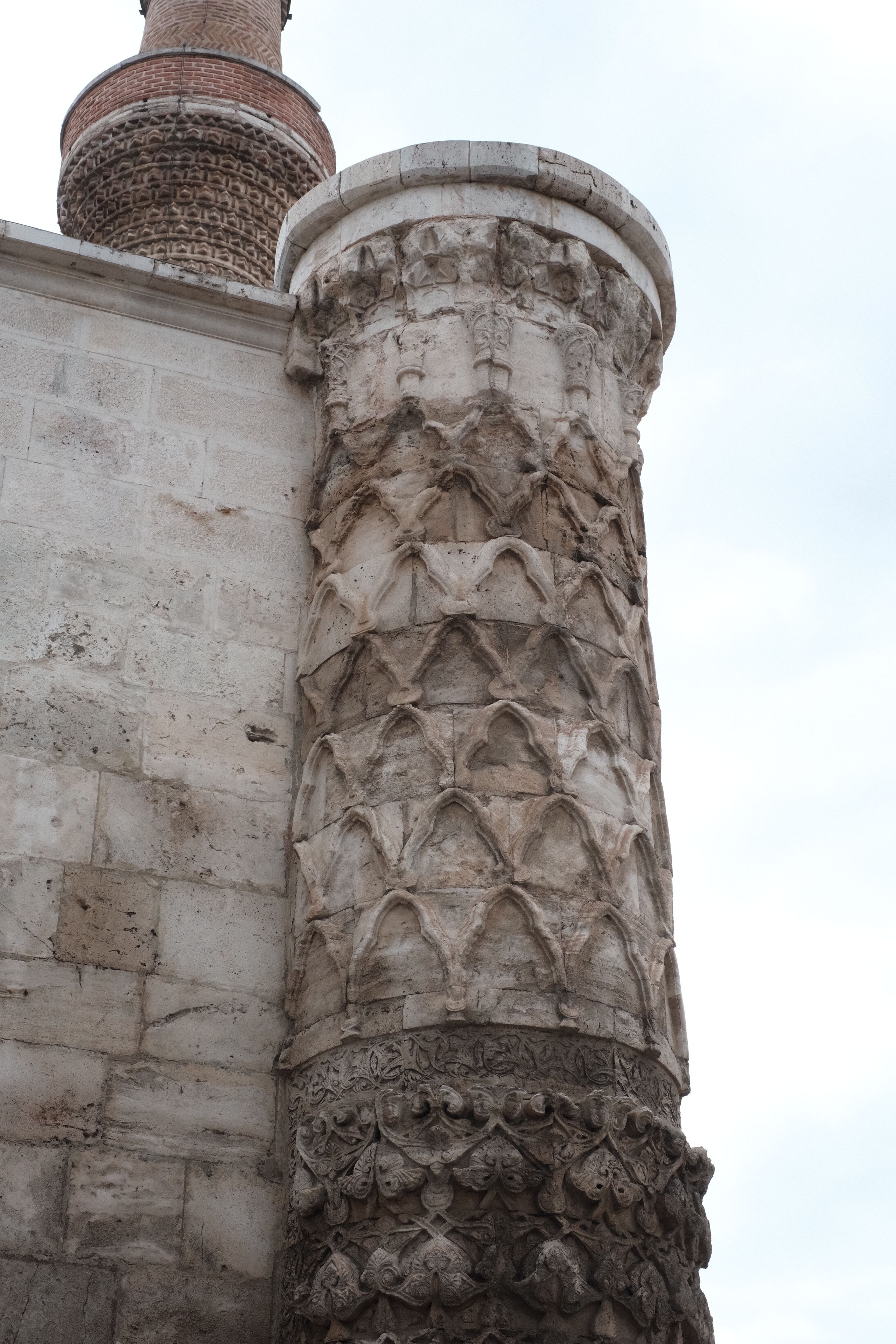 Ornate Stone Column of Historic Mosque · Free Stock Photo