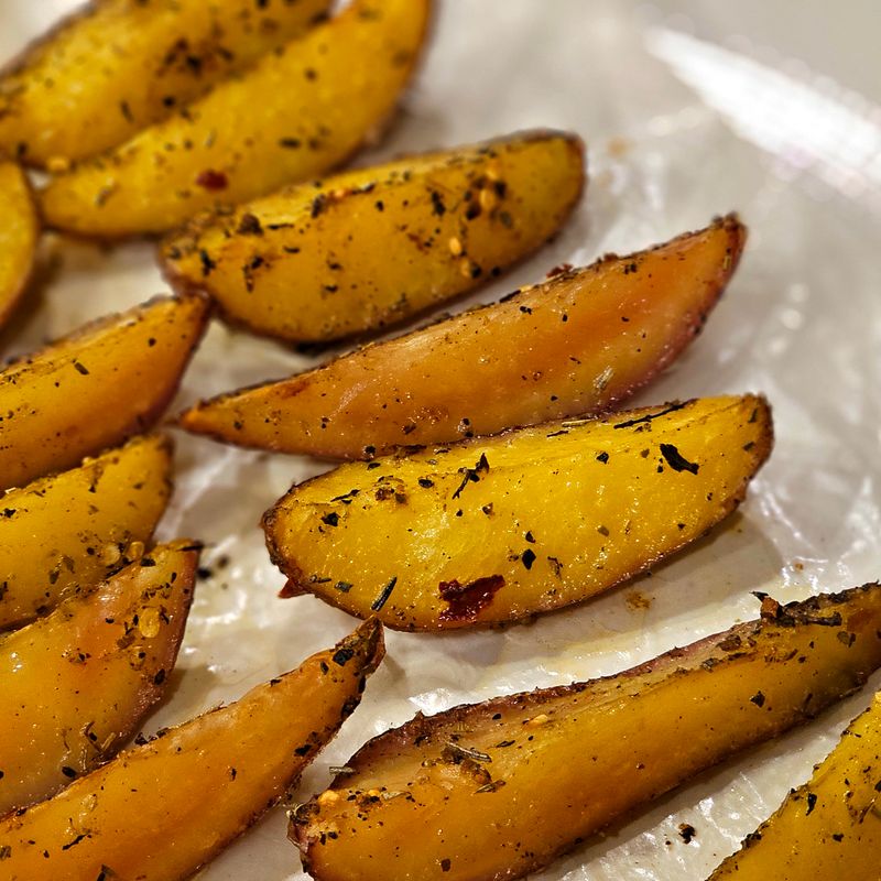 Holiday Herb Crusted Potato Wedges with Garlic Aioli