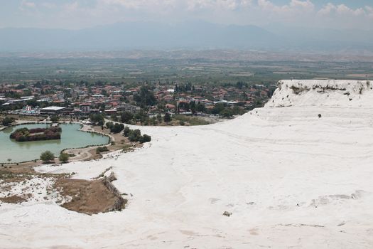 Hierapolis ruins with archaeologist — Pamukkale