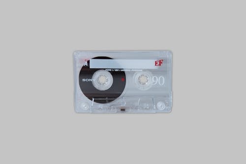 White Cassette Tape on White Table