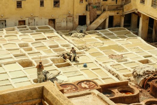 Artisan workshops — brass, leather, ceramics — Fez