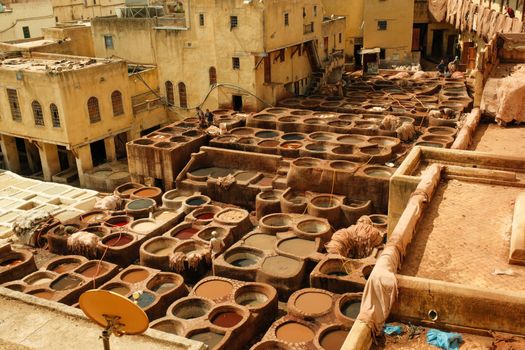 Artisan workshops — brass, leather, ceramics — Fez