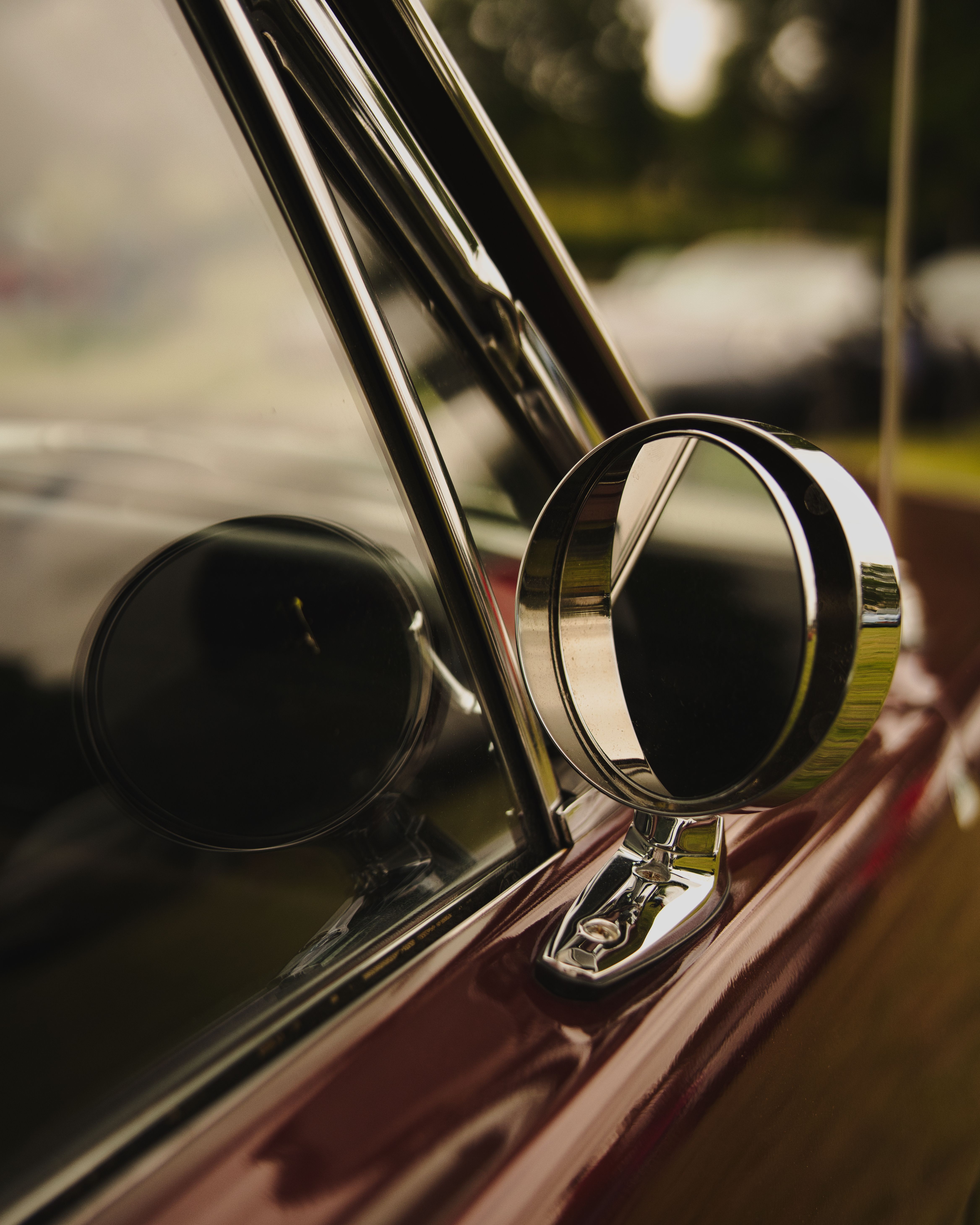 Classic car mirror detail