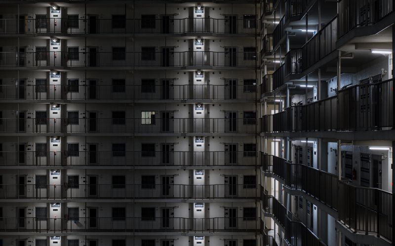 Modern Japanese apartment building