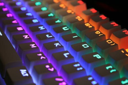 Free Colorful Computer Keyboard Stock Photo