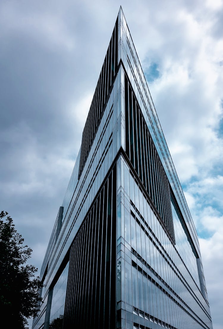 Sharp Corner Of Glass High Rise Building