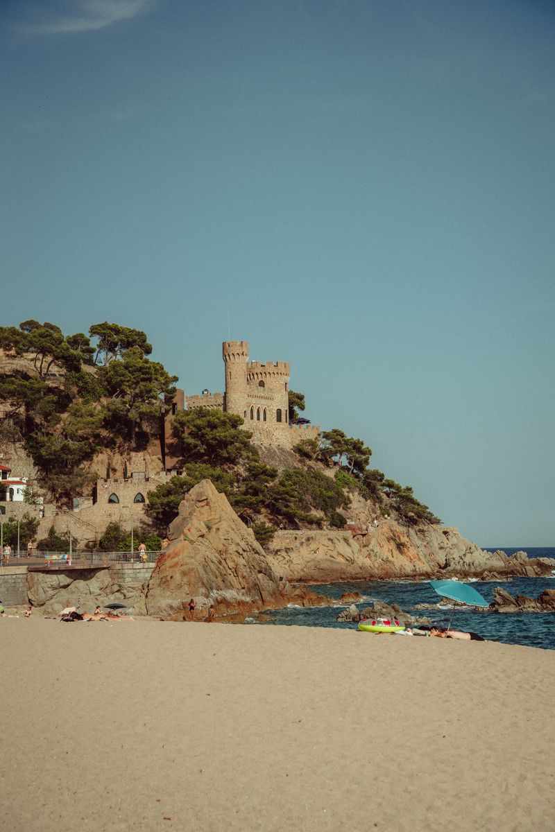Medieval castle above the beach at Lloret de Mar
