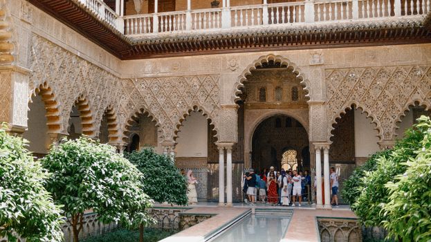 Alcázar palace at opening — Seville