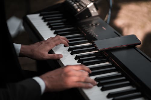Free Person Playing Piano Stock Photo