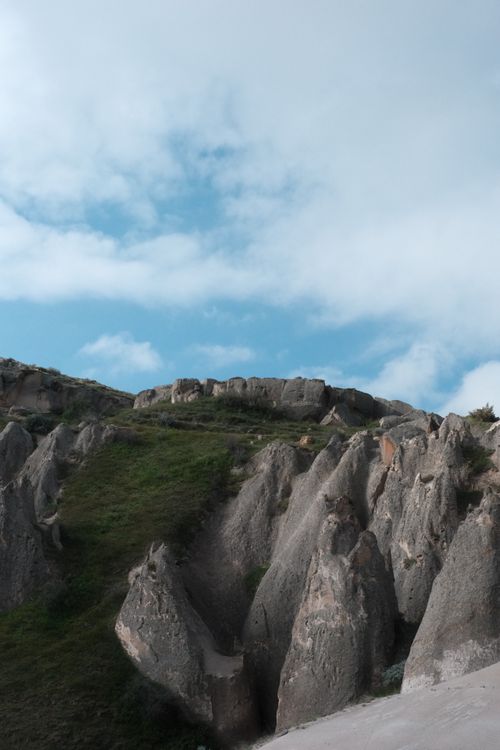 Free Scenic view of unique rock formations and a vibrant blue sky, ideal for travel and nature themes. Stock Photo