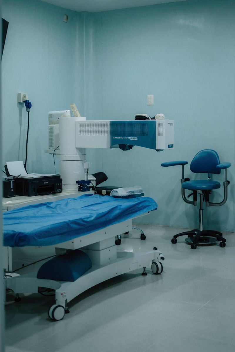 Modern eye-surgery operating room with specialized equipment