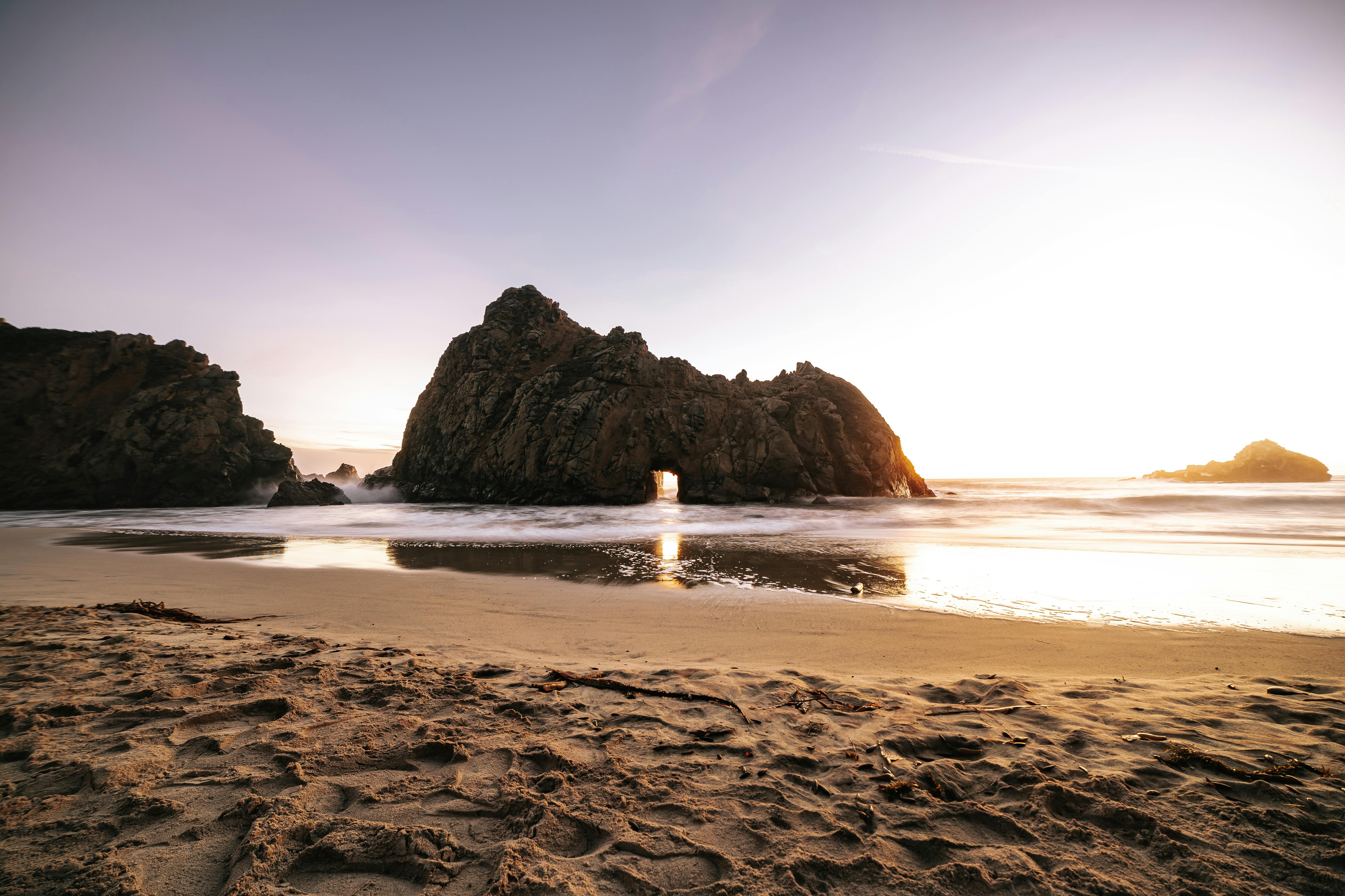 Photo of Seashore During Golden Hour