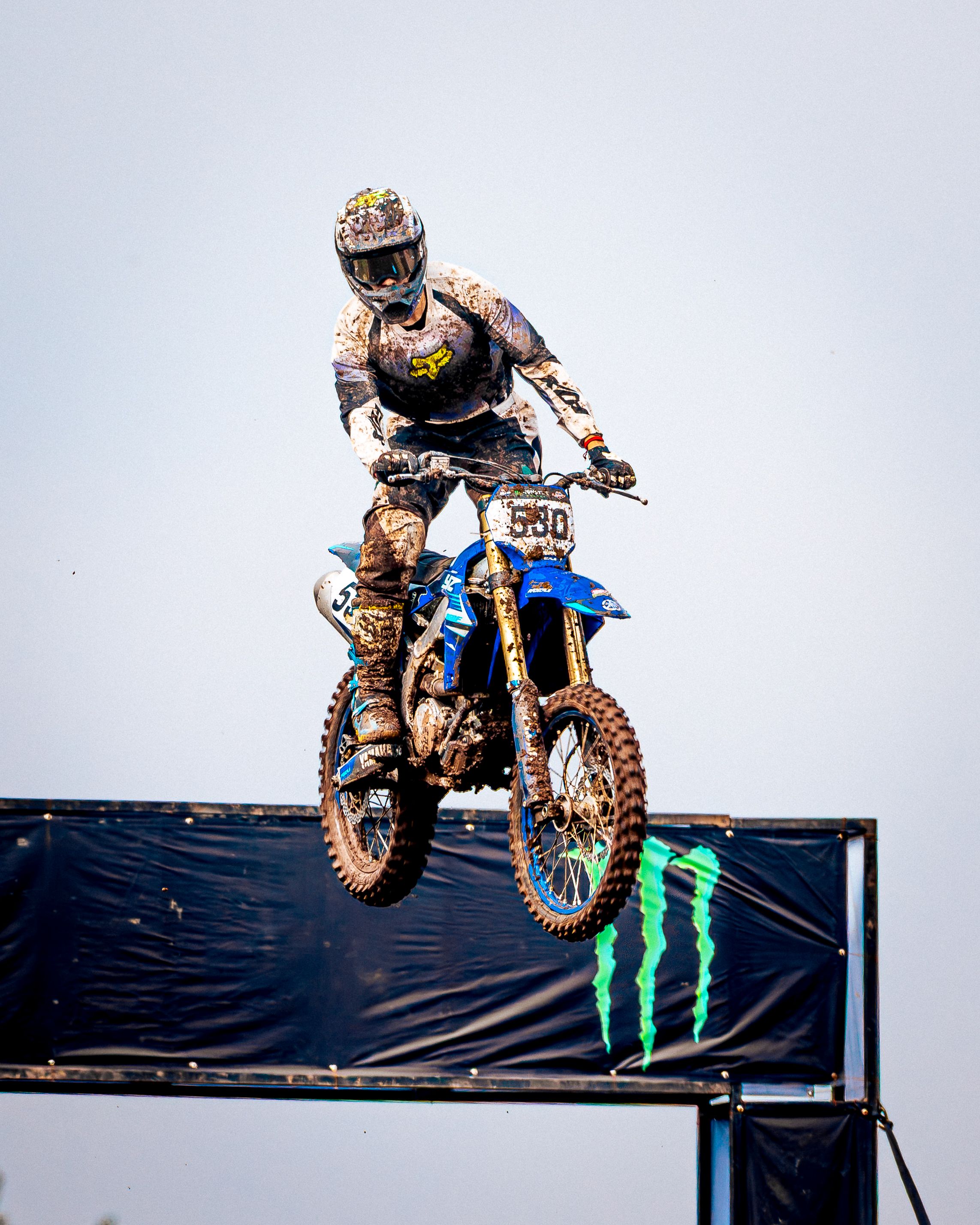 Exciting motocross jump captured in Teno, Chile. Experience the thrill of extreme sports with this high-energy image.