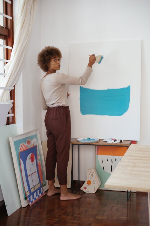 Free Photo of Woman Painting Stock Photo