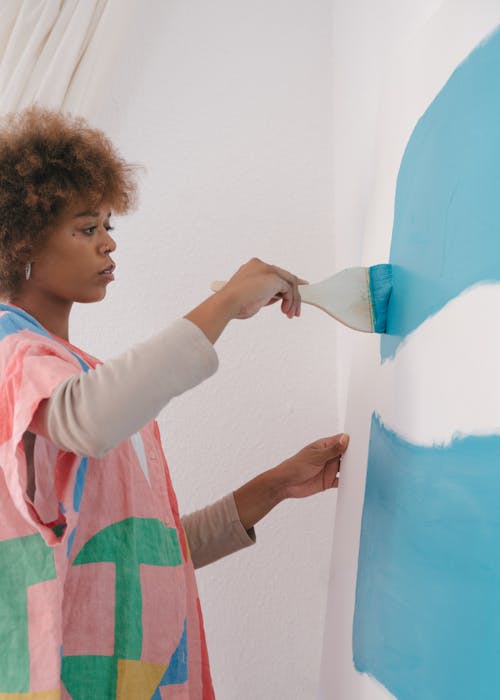 Free Photo of Woman Painting Stock Photo
