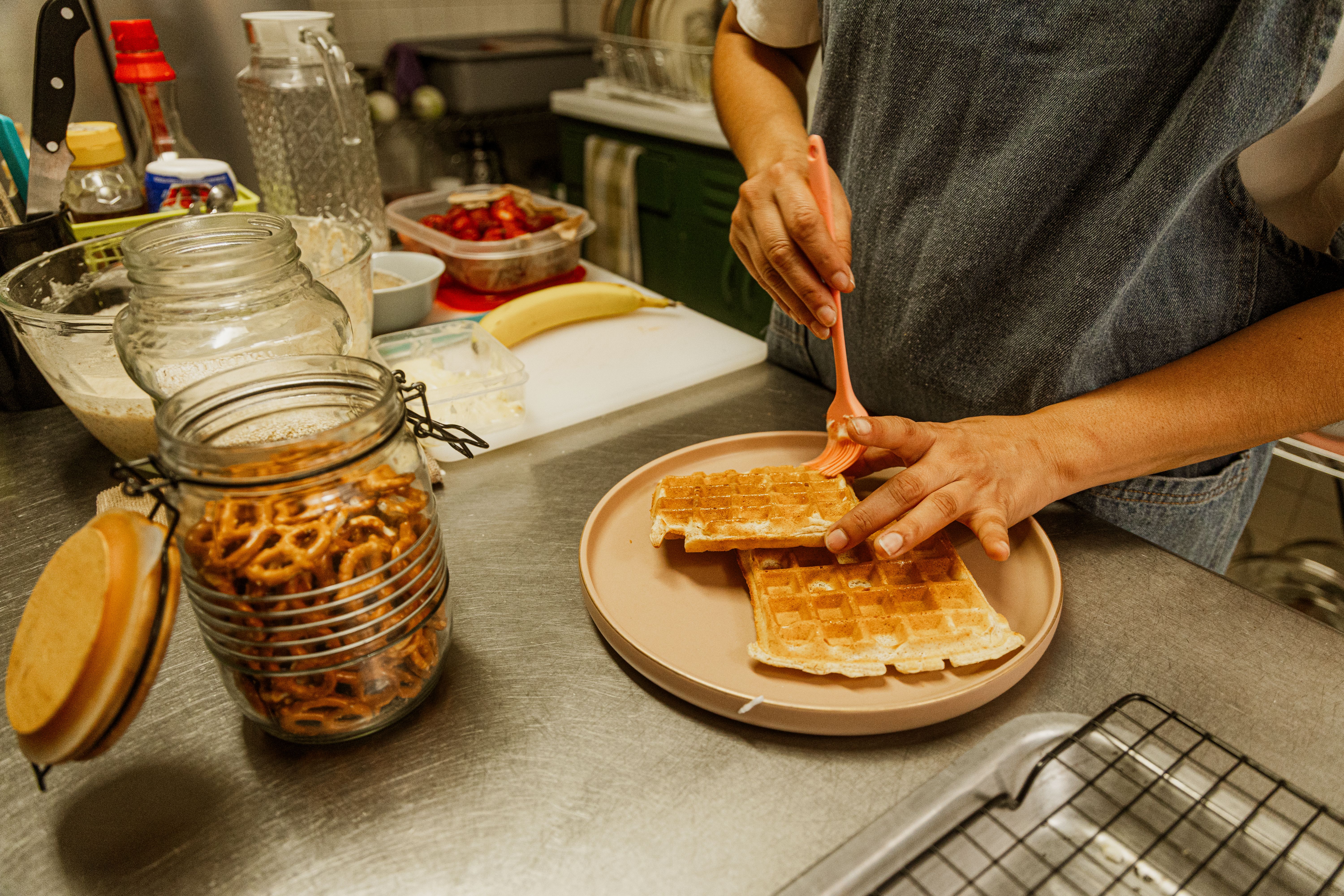 Maple Waffles with Maple Butter