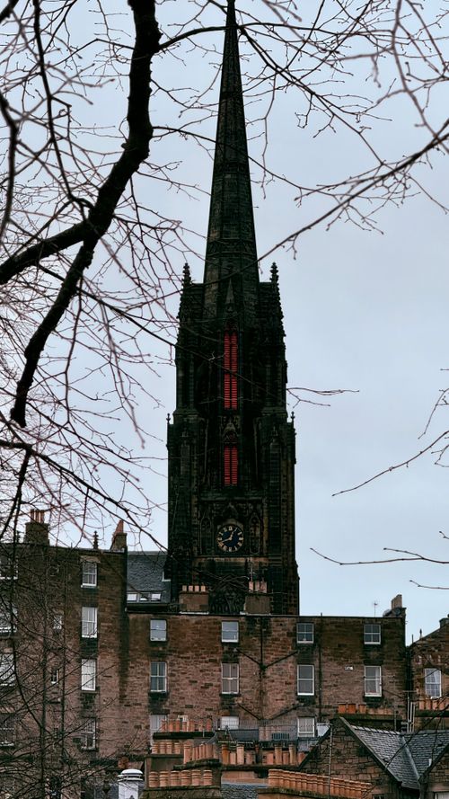 Free Dramatic view of The Hub, Edinburgh's prominent landmark, captured on a cloudy day. Stock Photo
