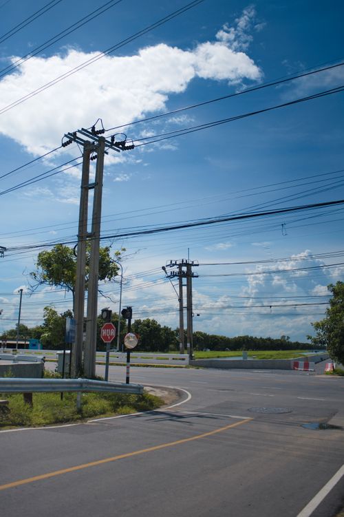 Free stock photo of road intersection, stop sign, thailand Stock Photo