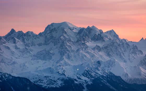 french alps sunset