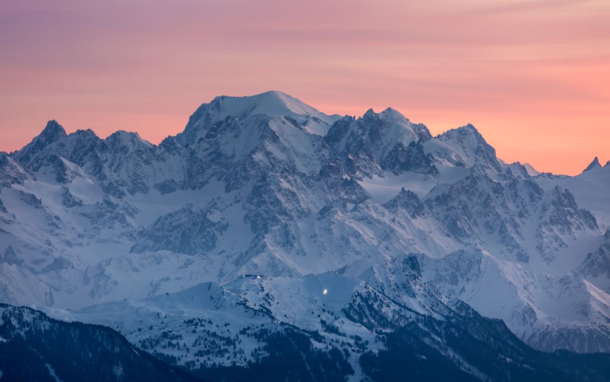 Sunset over the French Alps