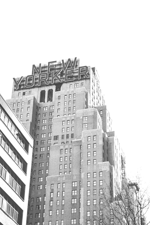 Free Grayscale Photography of High-rise Building Stock Photo