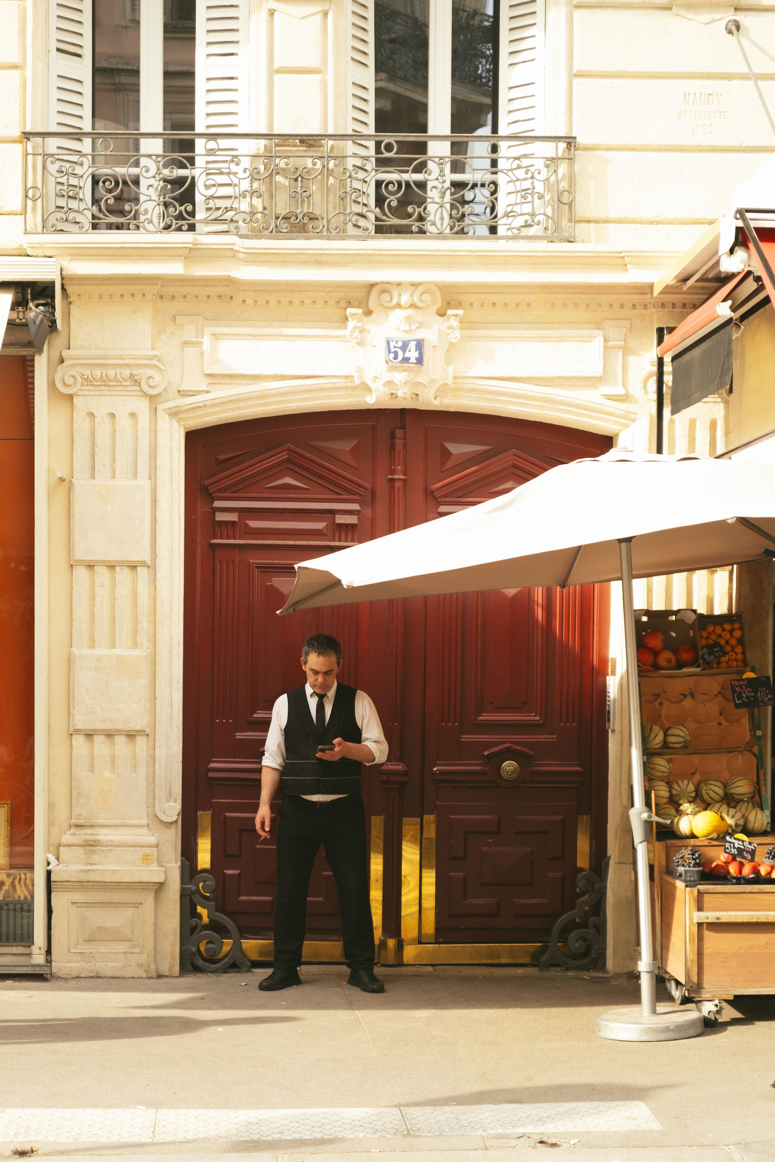 Portrait of a maitre d in the dining room