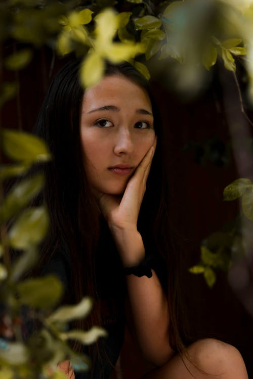 Free stock photo of asian female, beauty in nature, black