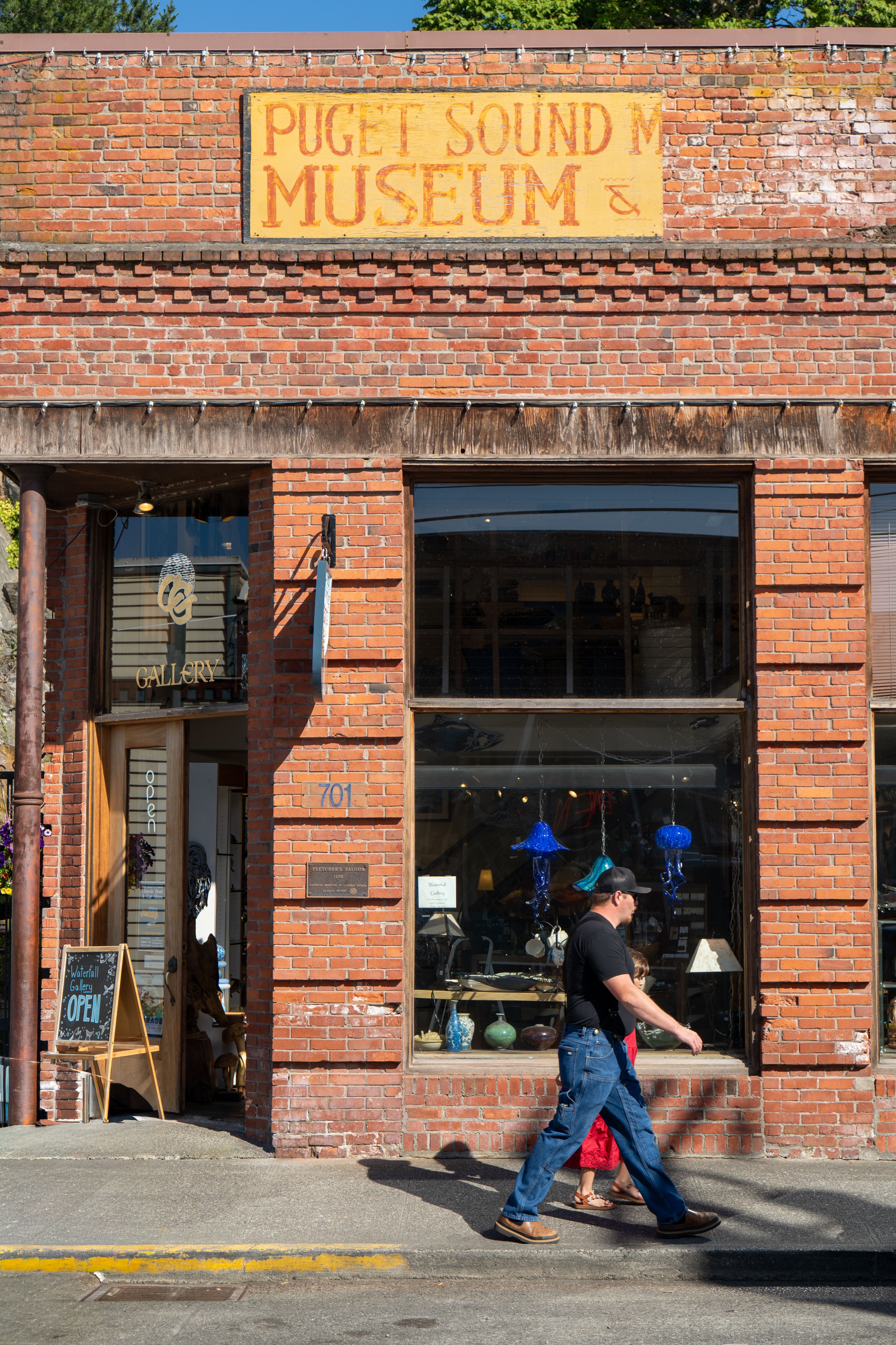 Street Scene in La Conner with Puget Sound Museum